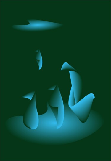 Arts numériques intitulée "Dans l'au-delà" par Georges Allin (JorJ), Œuvre d'art originale, Travail numérique 2D