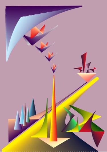 Digital Arts titled "Triangulisme." by Georges Allin (JorJ), Original Artwork, 2D Digital Work