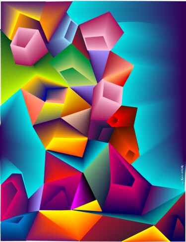 Arts numériques intitulée "Ode à Dédale" par Georges Allin (JorJ), Œuvre d'art originale, Travail numérique 2D