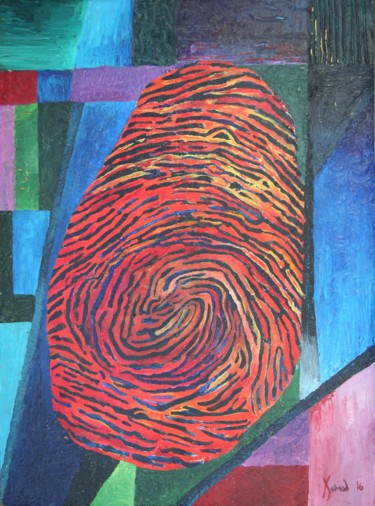 Malerei mit dem Titel "'Identity'" von François Jornod, Original-Kunstwerk, Acryl