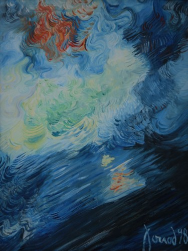 Painting titled "'Tempête'" by François Jornod, Original Artwork, Acrylic