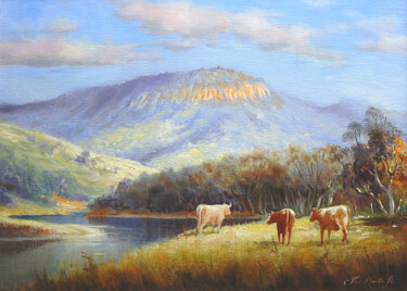 Peinture intitulée ""Scenic Rim Rural P…" par Jos Kivits, Œuvre d'art originale, Huile