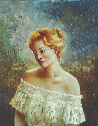 Schilderij getiteld "Debby" door Jos Kivits, Origineel Kunstwerk, Olie