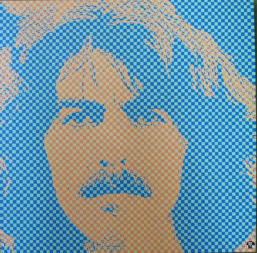 Painting titled "George Harrison" by Richard Jolicoeur, Original Artwork, Acrylic