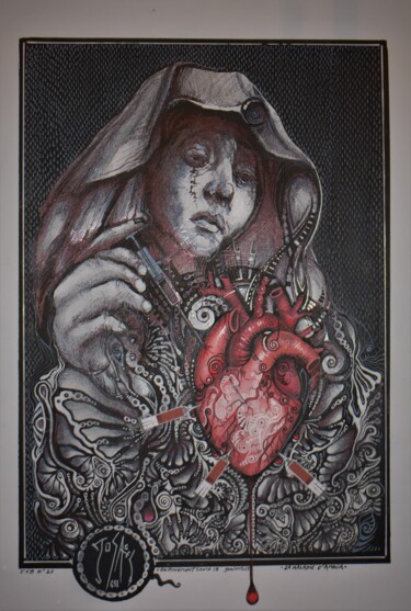 Arts numériques intitulée "La Maladie d'Amour" par Marc Troupel (Josabel 451), Œuvre d'art originale, Peinture numérique