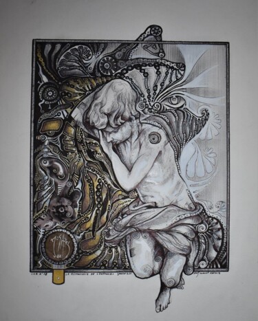 Dibujo titulada "La mélancolie de l'…" por Marc Troupel (Josabel 451), Obra de arte original, Tinta