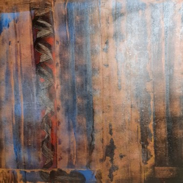 Peinture intitulée ""Derrière le rideau…" par Josica Avena, Œuvre d'art originale, Bombe aérosol