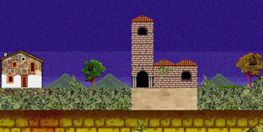 Arte digital titulada "monasterio y muralla" por Jose Antonio Cerqueiro Otero, Obra de arte original, Trabajo Digital 2D