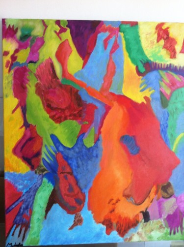 Malerei mit dem Titel "Fiesta taurina" von José Antonio Martinho, Original-Kunstwerk