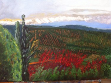 Painting titled "Campo de olivos (Ja…" by José Antonio Martinho, Original Artwork