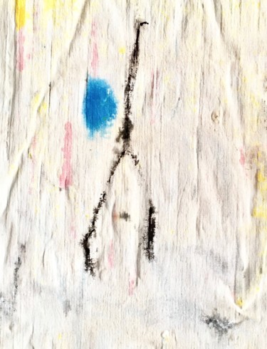 Peinture intitulée "BALLON BLEU" par José Bosch, Œuvre d'art originale, Acrylique