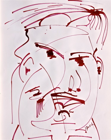 Desenho intitulada "l'indecis" por José Bosch, Obras de arte originais, Tinta