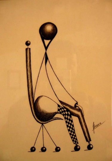 Desenho intitulada "Momento II" por José Bravo Rosa, Obras de arte originais, Canetac de aerossol