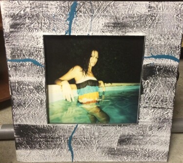 Schilderij getiteld "Lady in Pool in Gre…" door Jose Caballero, Origineel Kunstwerk, Olie