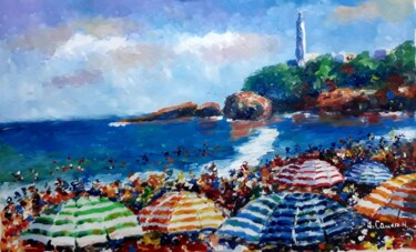 Malerei mit dem Titel "Biarritz. Francia.…" von Jose Camero Hernandez, Original-Kunstwerk, Acryl