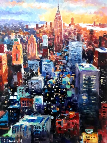 Pintura intitulada "New York. Acrilico…" por Jose Camero Hernandez, Obras de arte originais, Acrílico