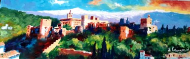 Painting titled "Alhambra. Sierra Ne…" by Jose Camero Hernandez, Original Artwork, Acrylic