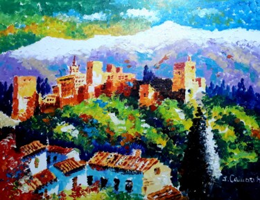 "Alhambra y Sierra N…" başlıklı Tablo Jose Camero Hernandez tarafından, Orijinal sanat, Akrilik