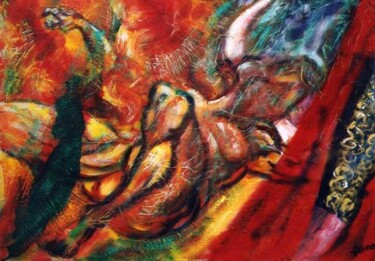 Peinture intitulée "voyage au bout de l…" par José Cano, Œuvre d'art originale