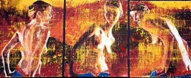 Peinture intitulée "sylphides de jean" par José Cano, Œuvre d'art originale, Huile