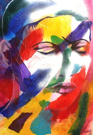 Peinture intitulée "paix intérieur" par José Cano, Œuvre d'art originale, Huile
