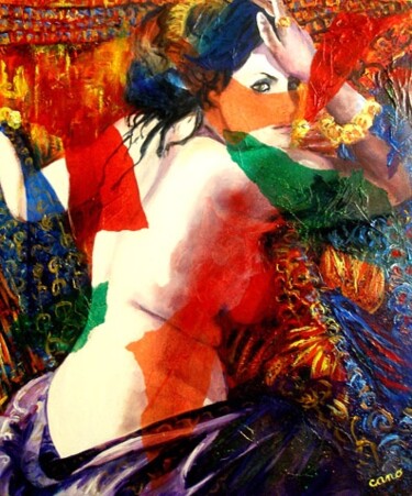 Painting titled "la reine de Saba" by José Cano, Original Artwork