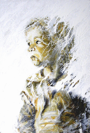 Peinture intitulée "nostalgie d'enfant" par José Cano, Œuvre d'art originale