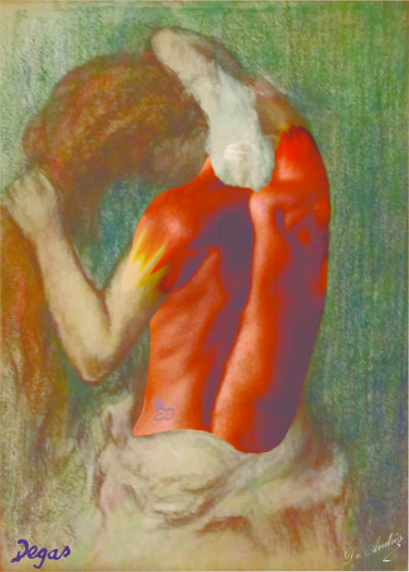 Arte digital titulada "Mujer bañandose" por Jose De Andrés, Obra de arte original, Trabajo Digital 2D
