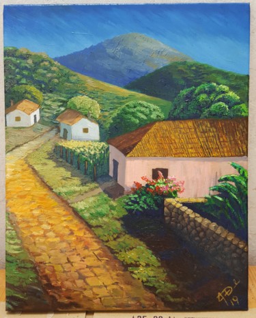 Painting titled "Camino de El Corpus" by Danilo Fortin, Original Artwork, Oil