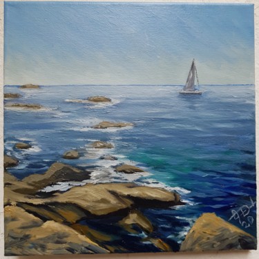 Painting titled "Costa Brava" by Danilo Fortin, Original Artwork, Oil