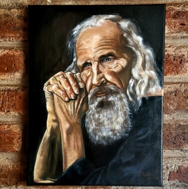 Painting titled "Pensador" by Jose Francisco Padilla Reyes, Original Artwork, Oil