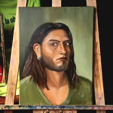 Pintura titulada "Autoretrato 2" por Jose Francisco Padilla Reyes, Obra de arte original, Oleo