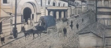 Pittura intitolato "Rua 15 de novembro…" da Jose Francisco Silva, Opera d'arte originale, Acrilico Montato su Telaio per bar…