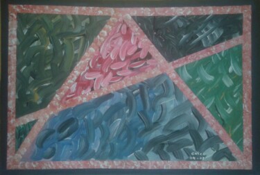 Painting titled "(Abstrato) mar de c…" by Jose Francisco Silva, Original Artwork, Acrylic Mounted on Wood Stretcher frame