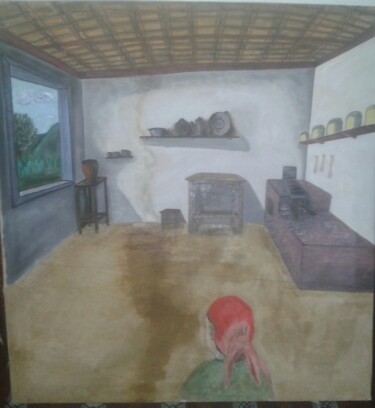 Pintura titulada "Cozinha da roça" por Jose Francisco Silva, Obra de arte original, Acrílico Montado en Bastidor de camilla…