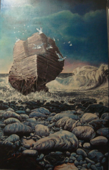「LE ROCHER  AUX OISE…」というタイトルの絵画 José Garcia (GARBEL)によって, オリジナルのアートワーク, アクリル