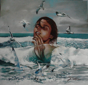 Painting titled "IODALYSQUE" by José Garcia (GARBEL), Original Artwork, Acrylic