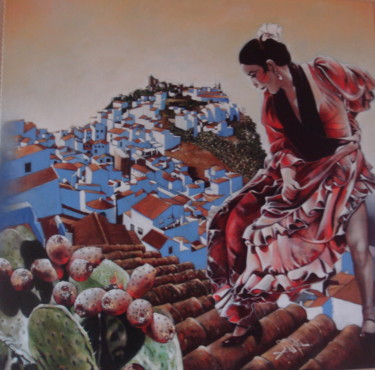 Schilderij getiteld "ANDALUCIA" door José Garcia (GARBEL), Origineel Kunstwerk, Acryl