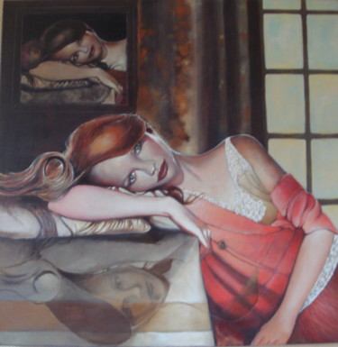 Peinture intitulée "REVEUSE" par José Garcia (GARBEL), Œuvre d'art originale, Acrylique