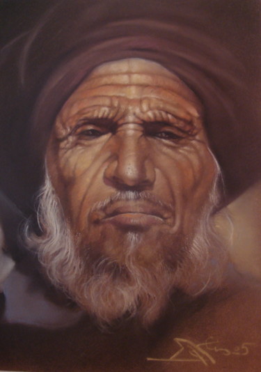 Drawing titled "Portrait" by José Garcia (GARBEL), Original Artwork, Pastel