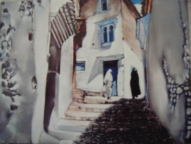图画 标题为“RUELLES” 由José Garcia (GARBEL), 原创艺术品, 粉彩