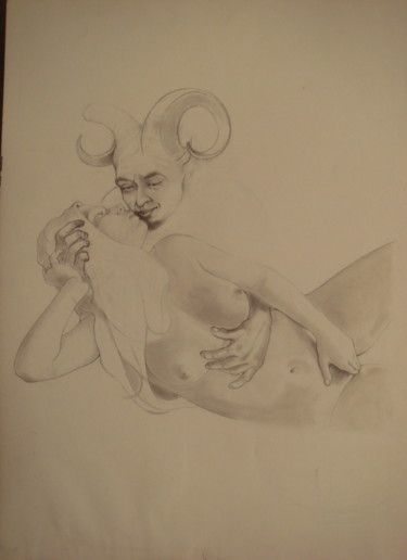 Desenho intitulada "BRULANT" por José Garcia (GARBEL), Obras de arte originais, Ponta de prata