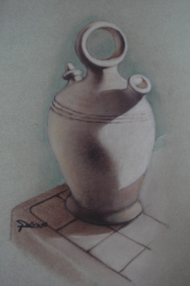 Rysunek zatytułowany „TERRE CUITE” autorstwa José Garcia (GARBEL), Oryginalna praca, Pastel