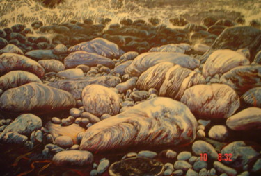 Malerei mit dem Titel "GALETS" von José Garcia (GARBEL), Original-Kunstwerk, Acryl