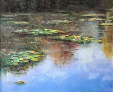 Pintura titulada "Monet´s garden" por Jose Gil, Obra de arte original, Oleo