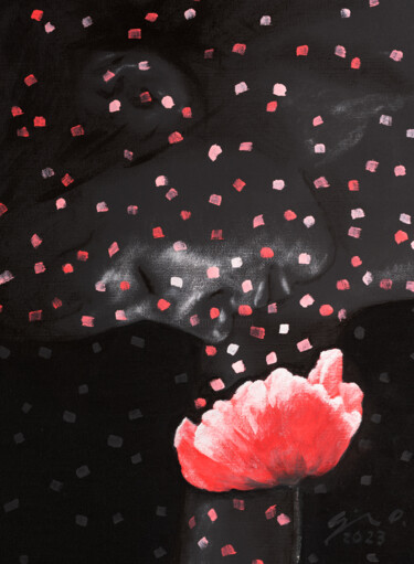 Ζωγραφική με τίτλο "Optium Flower, Seri…" από José Gislero, Αυθεντικά έργα τέχνης, Ακρυλικό