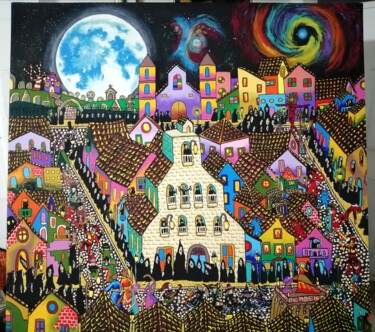 "El Desfile de la Lu…" başlıklı Tablo José Godoy tarafından, Orijinal sanat, Akrilik