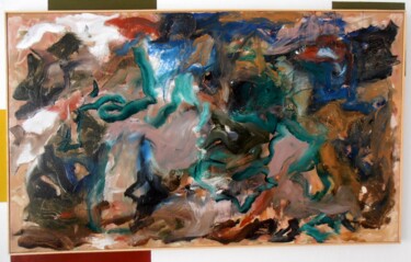 Painting titled "abstraccion-3" by Jose Heriberto Simon, Original Artwork, Oil