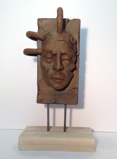 Sculpture intitulée "Transfert" par Jose Hernandez, Œuvre d'art originale, Terre cuite