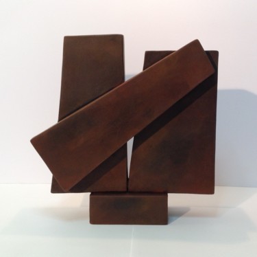 Sculpture intitulée "Geometrix 1" par Jose Hernandez, Œuvre d'art originale, Terre cuite